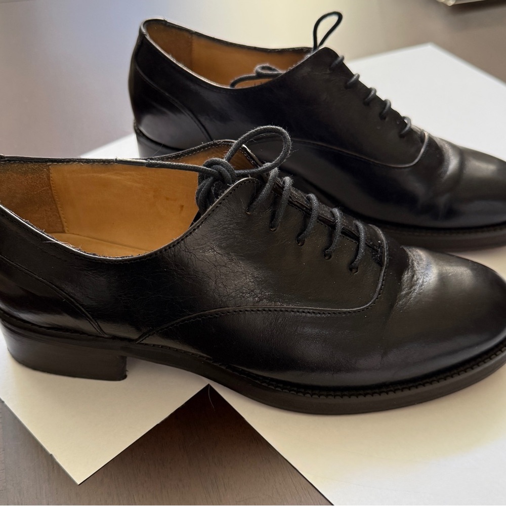 Ellen Verbeek Black Leather Lace Up Oxfords Oxford women’s shoes exc!